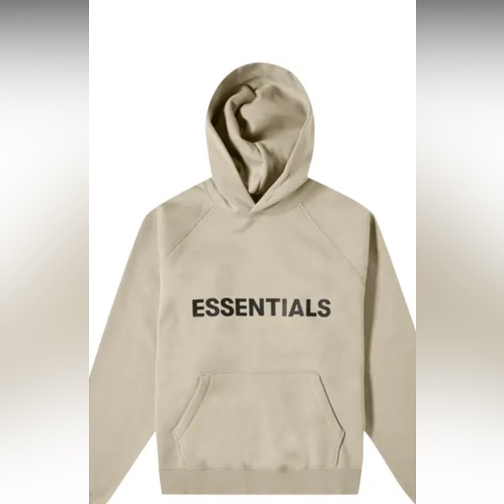 ESSENTIALS AUTHENTIC-NWT-FEAR OF GOD, Hoodie - OLIVE/KHAKI Large